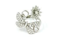 Anello Gucci Donna Flora in Oro bianco Diamante YBC391003001015 - YBC391003001015